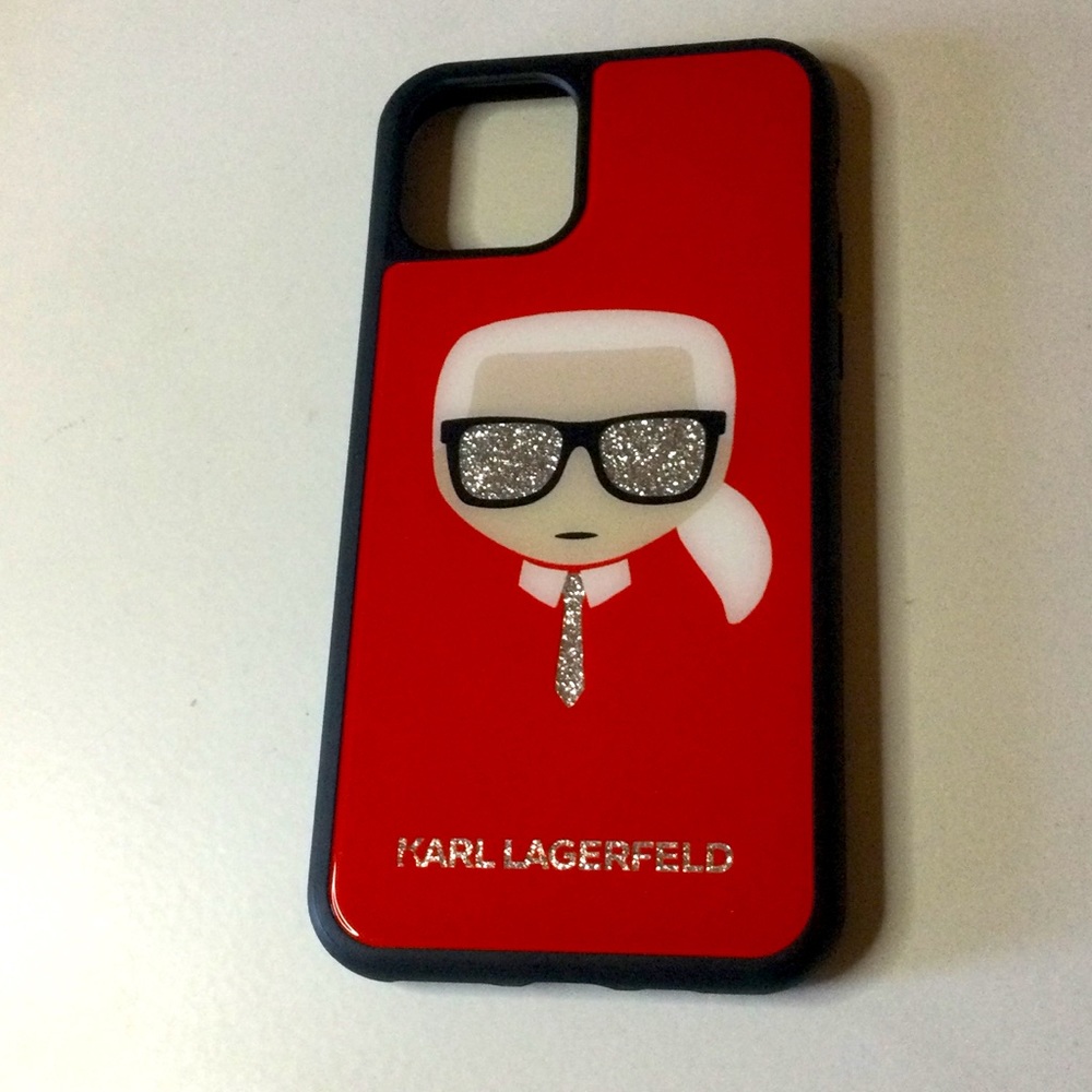 KARL LAGERFELD IPHONE 11 PRO SNAP ON CASE RED NWOT